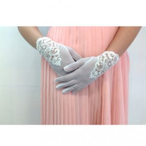 E011 DANTELLİ GELİN ELDİVENİ - Görsel 2