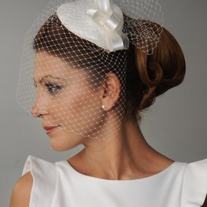 030TÜLLÜ GELİN NİKAH ŞAPKASI - Görsel 1