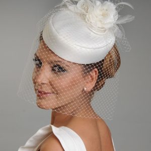 045TÜLLÜ GELİN ŞAPKASI - Görsel 1