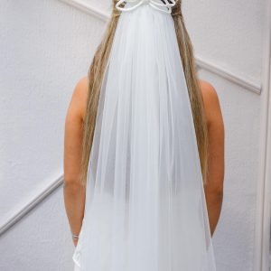 Gelin Duvak/Nikah Fiyonk Kumaş Beyaz Duvak - Görsel 2