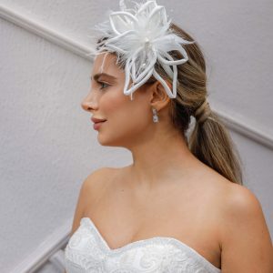 Gelin Saç Aksesuarı / Nikah Düğün İnci Otriş Beyaz Saç Aksesuarı - Görsel 1