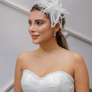 Gelin Saç Aksesuarı / Nikah Düğün İnci Otriş Beyaz Saç Aksesuarı - Görsel 2