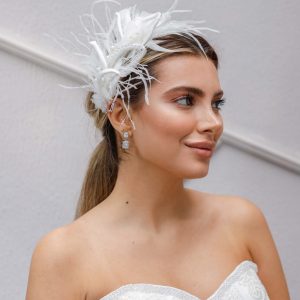 Gelin Saç Aksesuarı / Nikah Düğün Otriş Taş Beyaz Saç Aksesuarı - Görsel 3