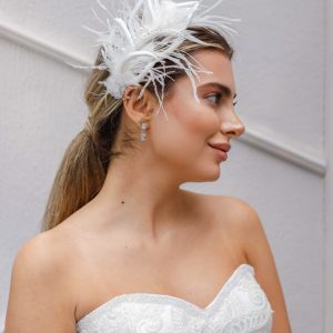 Gelin Saç Aksesuarı / Nikah Düğün Otriş Taş Beyaz Saç Aksesuarı - Görsel 2