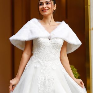 Gelin Etol Kürk Pelerin - Görsel 1